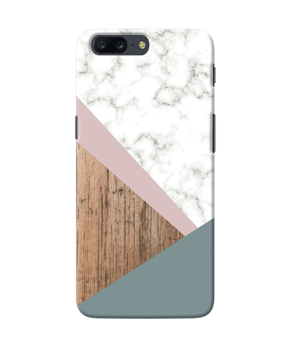 Marble Wood Abstract Oneplus 5 Back Cover
