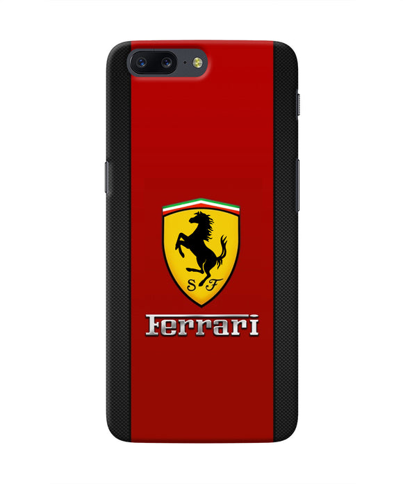 Ferrari Abstract Red Oneplus 5 Real 4D Back Cover