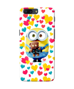 Minion Teddy Hearts Oneplus 5 Back Cover