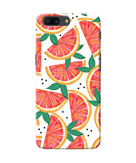 Abstract Orange Print Oneplus 5 Back Cover