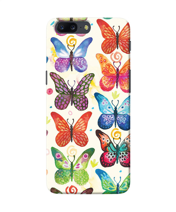 Abstract Butterfly Print Oneplus 5 Back Cover