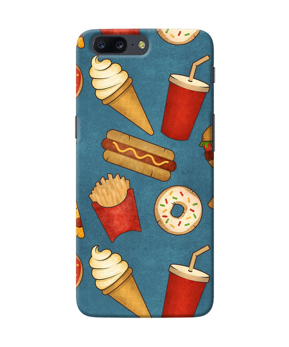 Abstract Food Print Oneplus 5 Back Cover