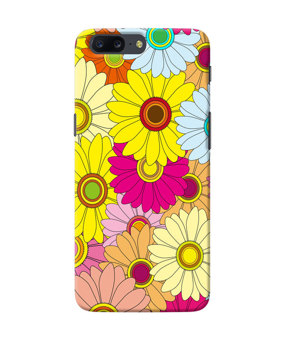 Abstract Colorful Flowers Oneplus 5 Back Cover