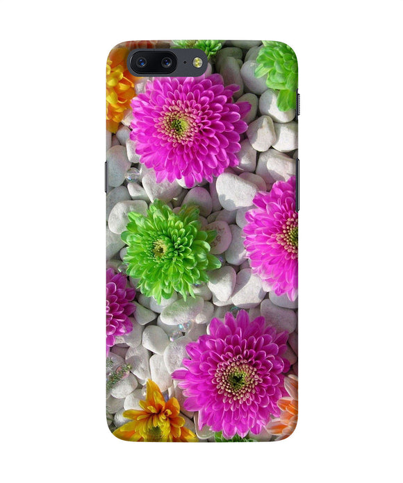 Natural Flower Stones Oneplus 5 Back Cover