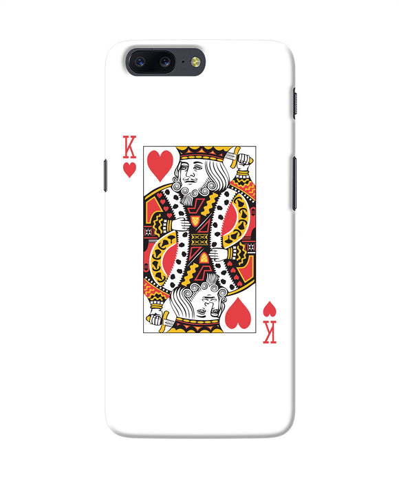 Heart King Card Oneplus 5 Back Cover