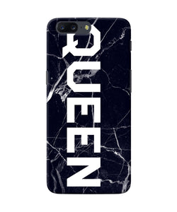 Queen Marble Text Oneplus 5 Back Cover