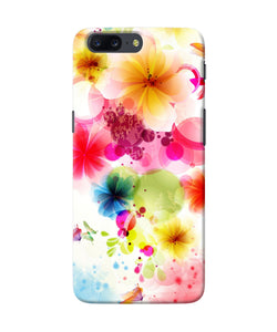 Flowers Print Oneplus 5 Back Cover