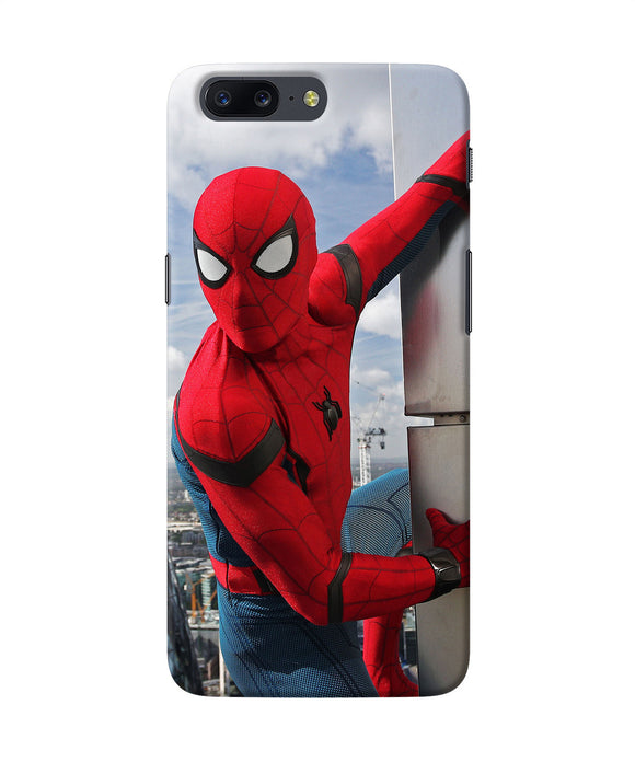 Spiderman On The Wall Oneplus 5 Back Cover