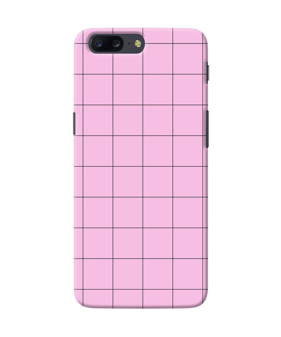 Pink Square Print Oneplus 5 Back Cover