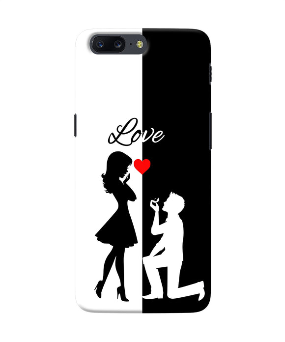 Love Propose Black And White Oneplus 5 Back Cover