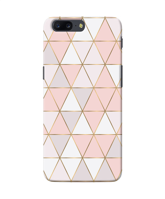 Abstract Pink Triangle Pattern Oneplus 5 Back Cover