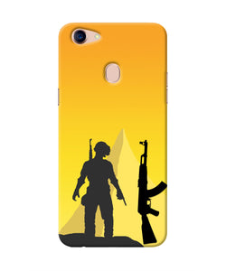 PUBG Silhouette Oppo F5 Real 4D Back Cover