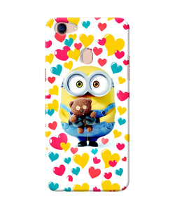 Minion Teddy Hearts Oppo F5 Back Cover