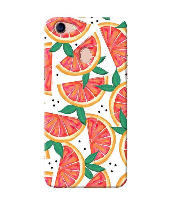 Abstract Orange Print Oppo F5 Back Cover