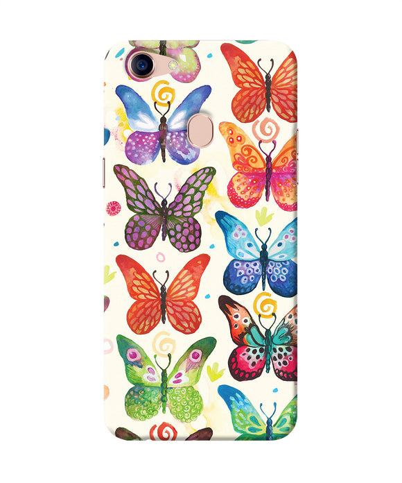 Abstract Butterfly Print Oppo F5 Back Cover