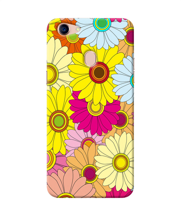 Abstract Colorful Flowers Oppo F5 Back Cover