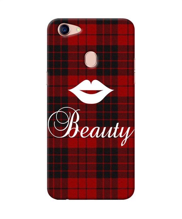 Beauty Red Square Oppo F5 Back Cover