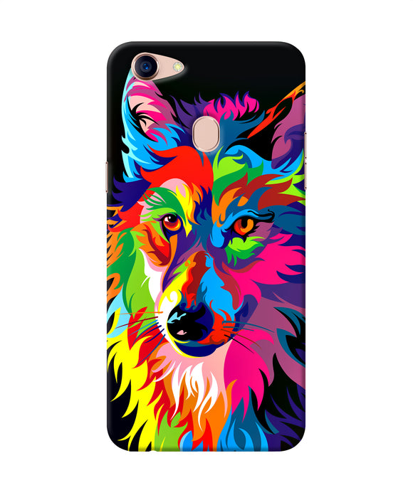 Colorful Wolf Sketch Oppo F5 Back Cover