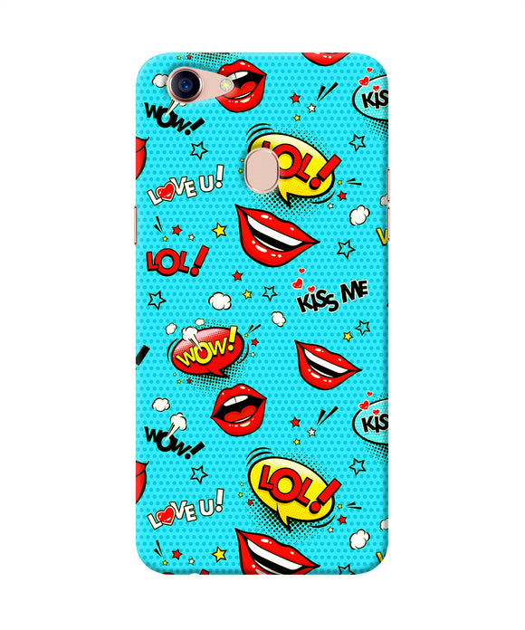 Lol Lips Print Oppo F5 Back Cover