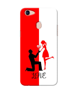 Love Propose Red And White Oppo F5 Back Cover