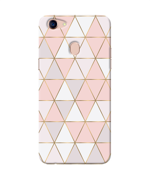 Abstract Pink Triangle Pattern Oppo F5 Back Cover