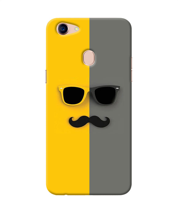Mustache Glass Oppo F5 Back Cover