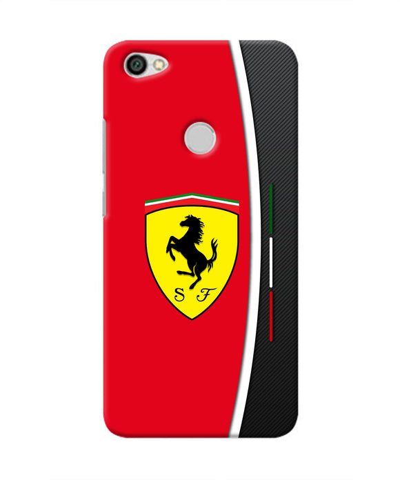 Ferrari Abstract Maroon Redmi Y1 Real 4D Back Cover