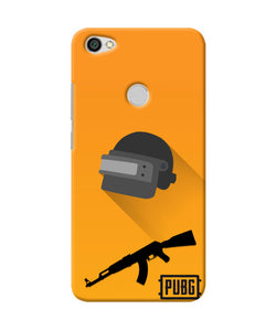 PUBG Helmet and Gun Redmi Y1 Real 4D Back Cover