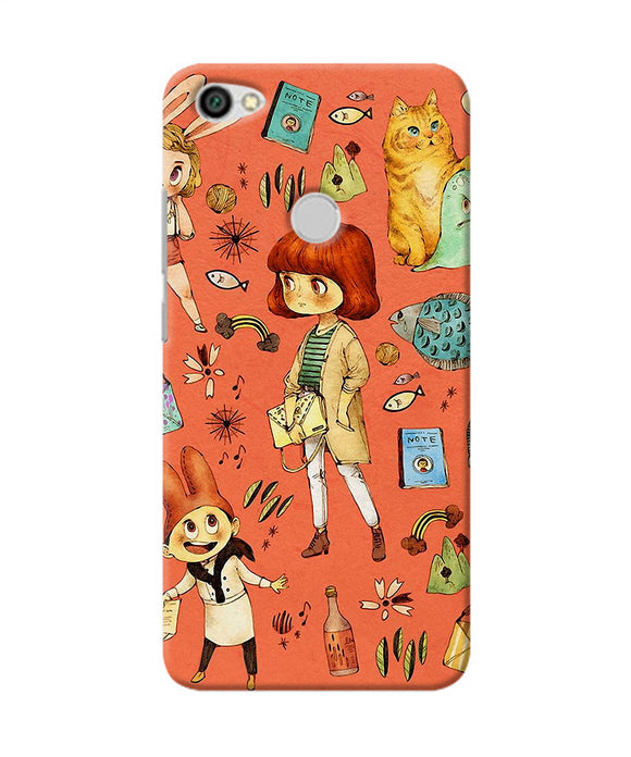 Canvas Little Girl Print Redmi Y1 Back Cover