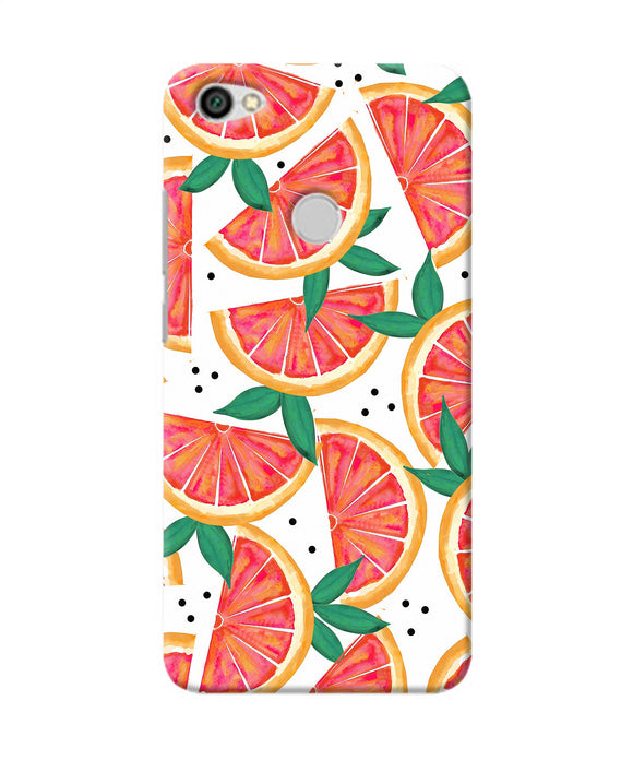 Abstract Orange Print Redmi Y1 Back Cover