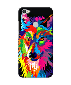 Colorful Wolf Sketch Redmi Y1 Back Cover
