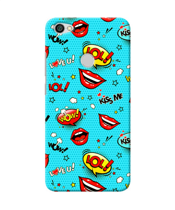 Lol Lips Print Redmi Y1 Back Cover