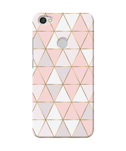 Abstract Pink Triangle Pattern Redmi Y1 Back Cover