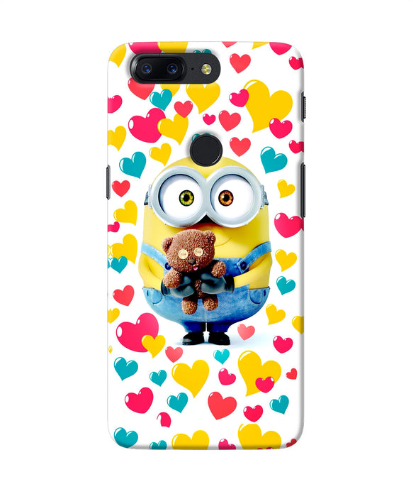 Minion Teddy Hearts Oneplus 5t Back Cover