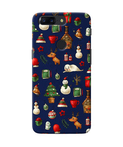 Canvas Christmas Print Oneplus 5t Back Cover