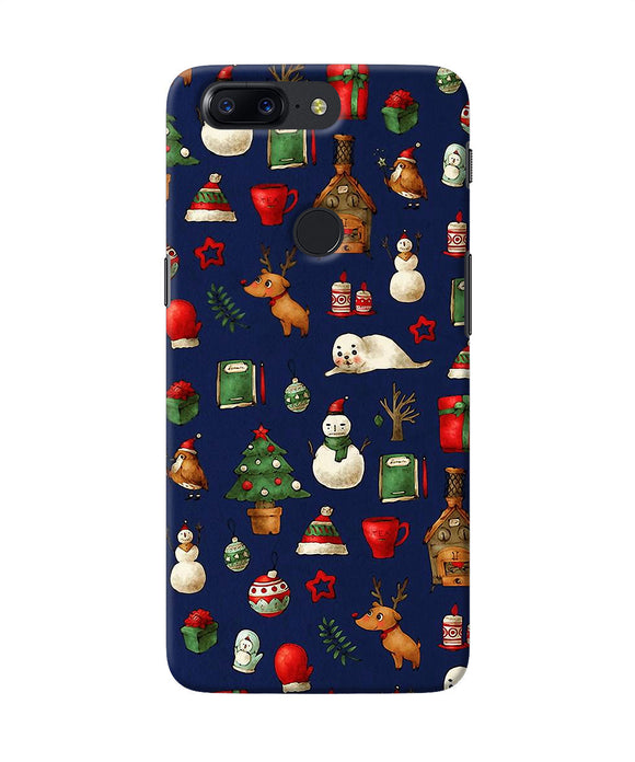 Canvas Christmas Print Oneplus 5t Back Cover