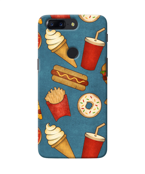 Abstract Food Print Oneplus 5t Back Cover