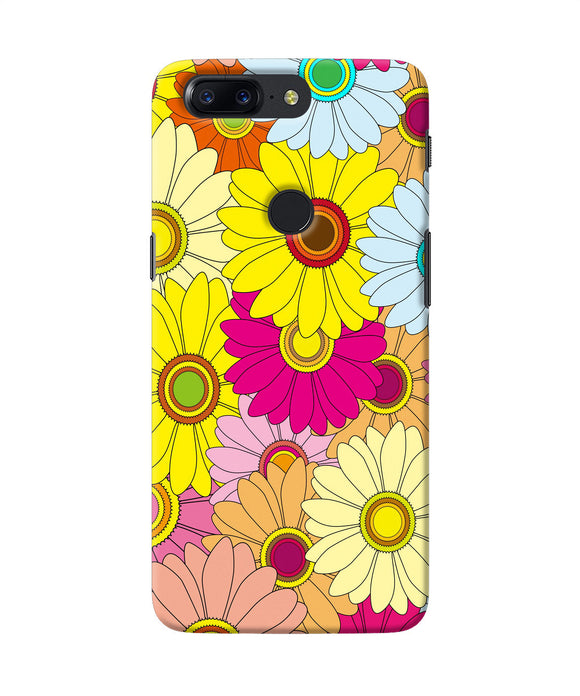 Abstract Colorful Flowers Oneplus 5t Back Cover