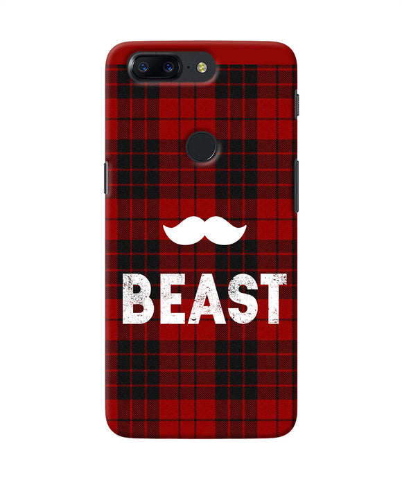 Beast Red Square Oneplus 5t Back Cover