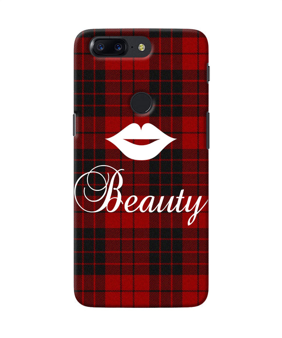 Beauty Red Square Oneplus 5t Back Cover