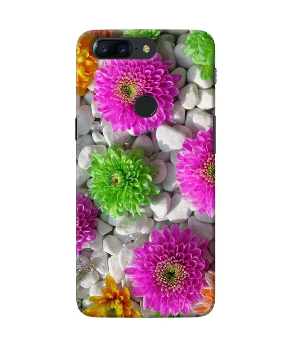 Natural Flower Stones Oneplus 5t Back Cover