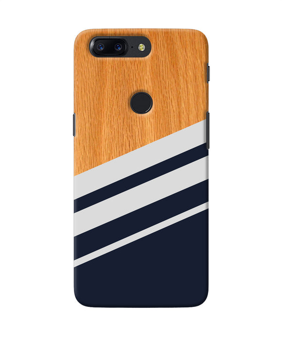 Black And White Wooden Oneplus 5t Back Cover