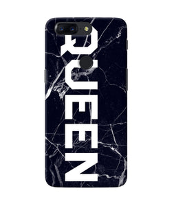 Queen Marble Text Oneplus 5t Back Cover