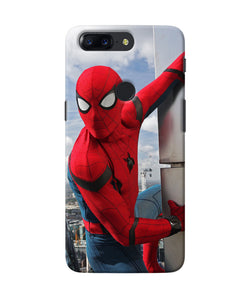 Spiderman On The Wall Oneplus 5t Back Cover