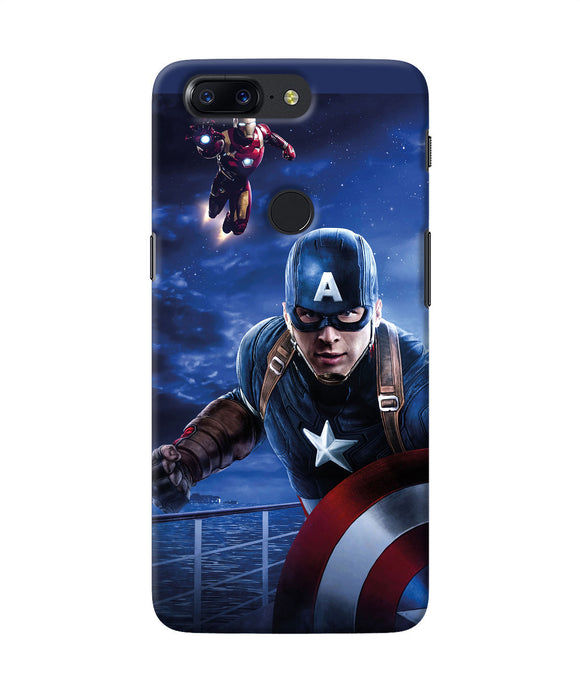 Captain With Ironman Oneplus 5t Back Cover