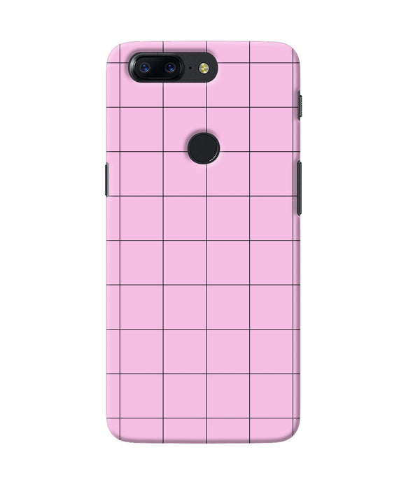 Pink Square Print Oneplus 5t Back Cover
