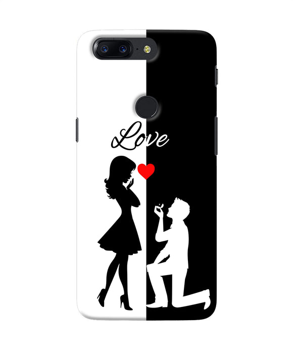 Love Propose Black And White Oneplus 5t Back Cover