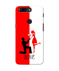 Love Propose Red And White Oneplus 5t Back Cover