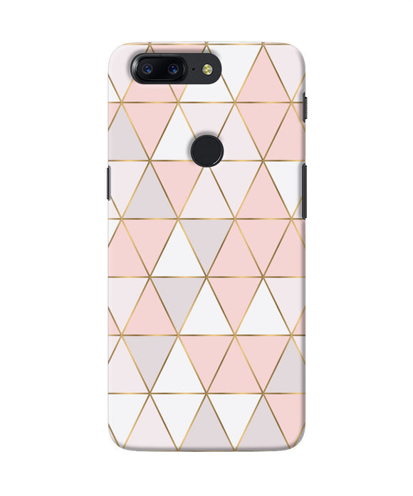 Abstract Pink Triangle Pattern Oneplus 5t Back Cover