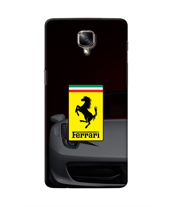 White Ferrari Oneplus 3/3T Real 4D Back Cover